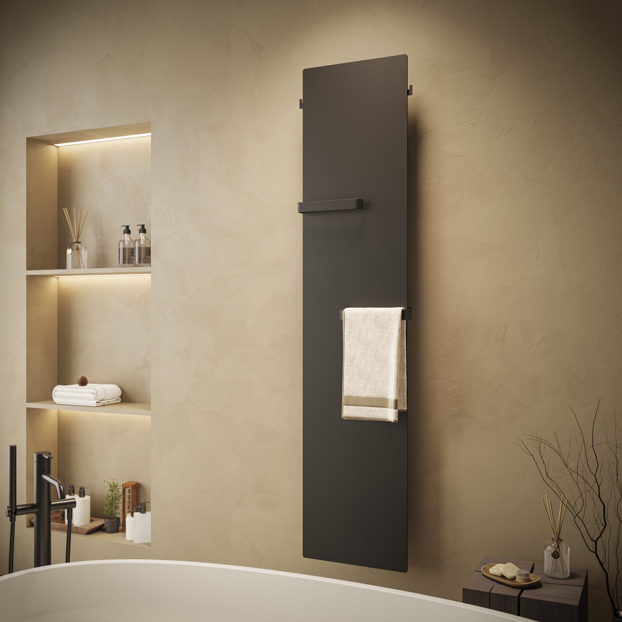 Pure - midnight noir - 1800x400mm - side view
