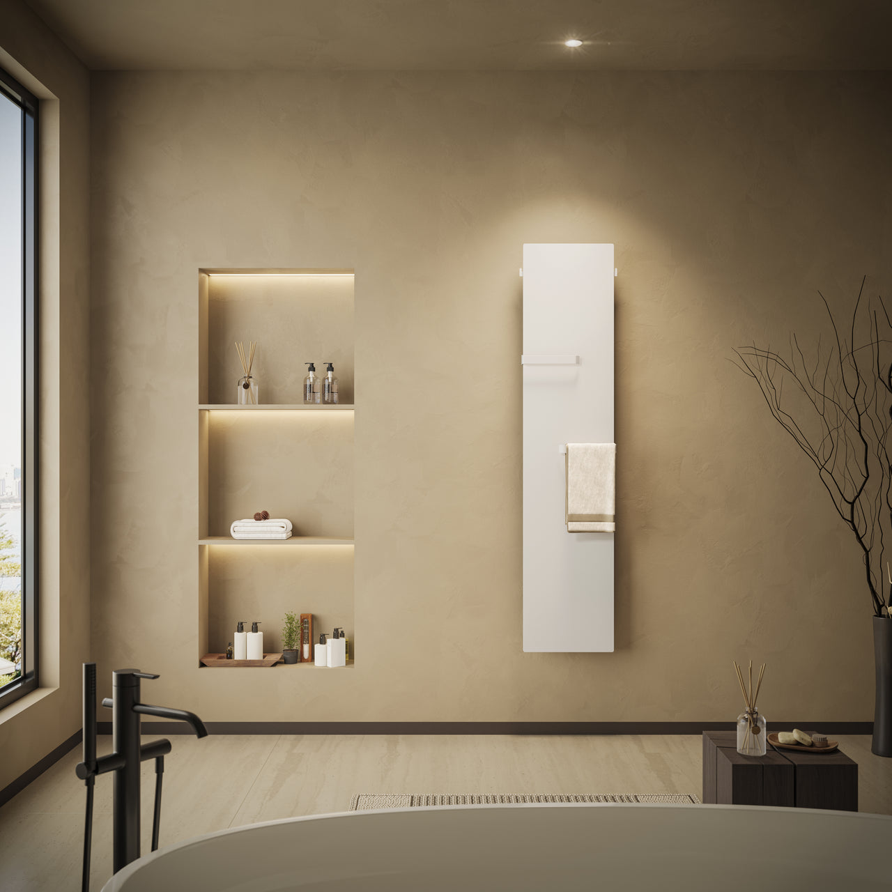 Pure - pure ivory - 1800x400mm - front view