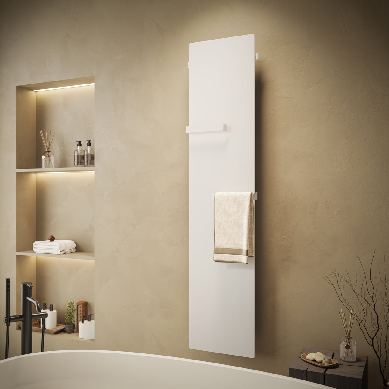 Pure - pure ivory - 1800x400mm - side view