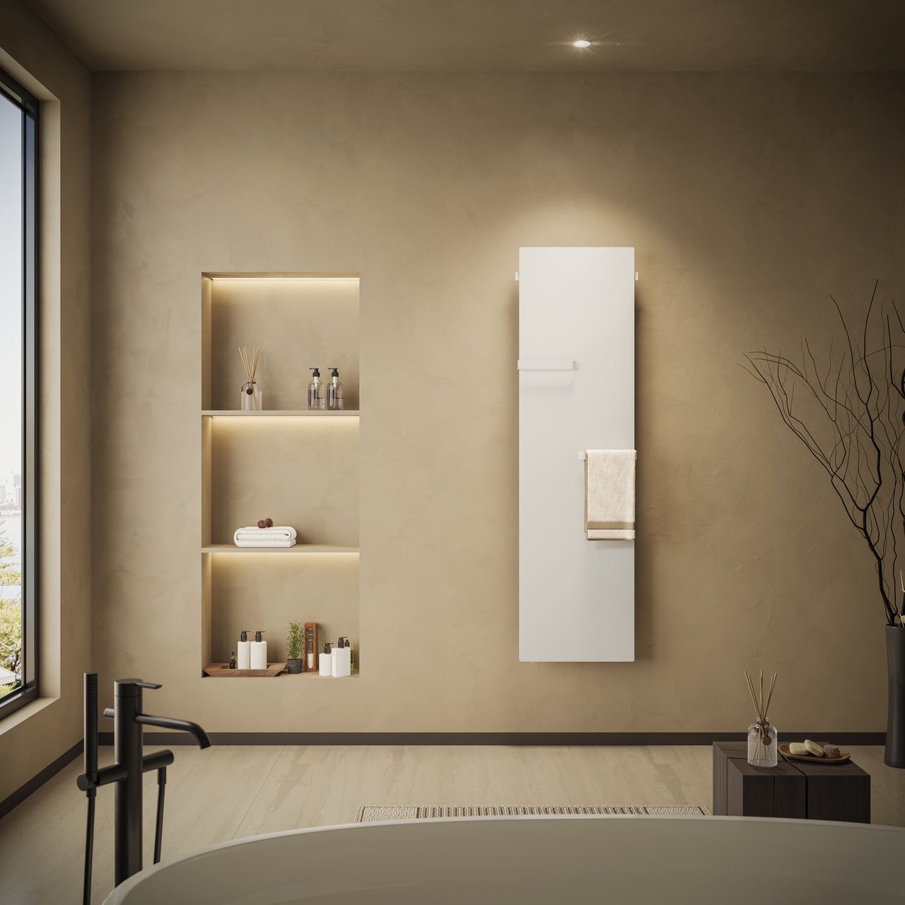 Pure - pure ivory - 1800x500mm - front view