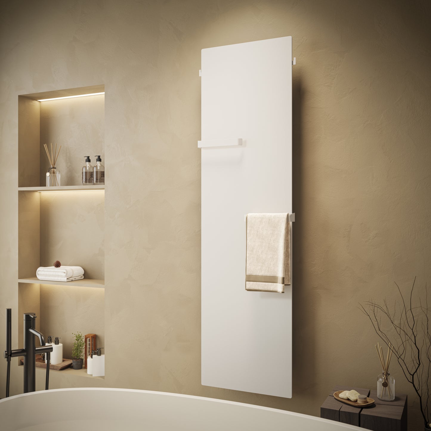 Pure - pure ivory - 1800x500mm - side view