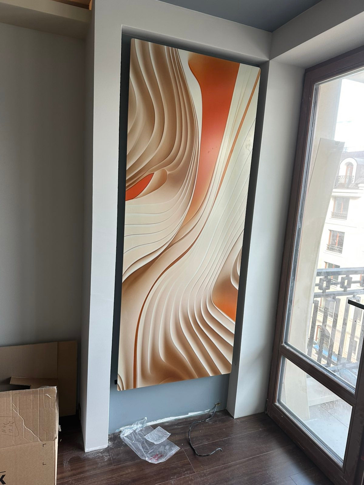 Klantfoto Heatnest Custom Design radiator geïnstalleerd 70/180 sm. 