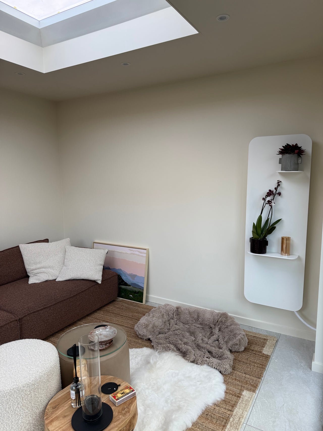 Klantfoto Heatnest Nexo radiator bij klant thuis 500/1500 .