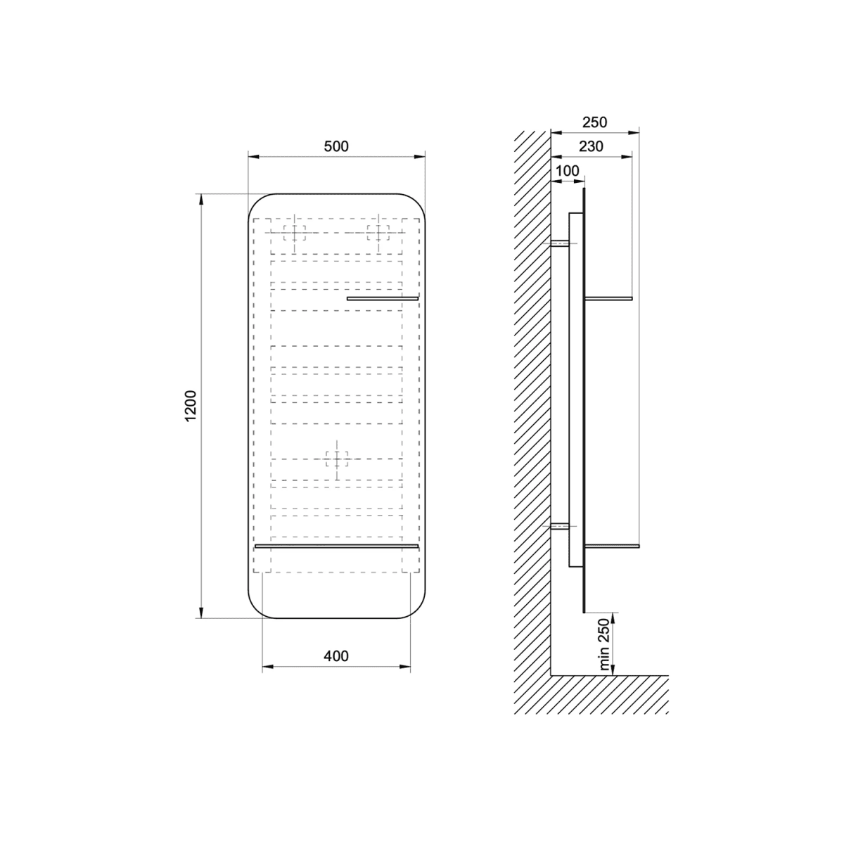 Nexo technische tekening 1200x500