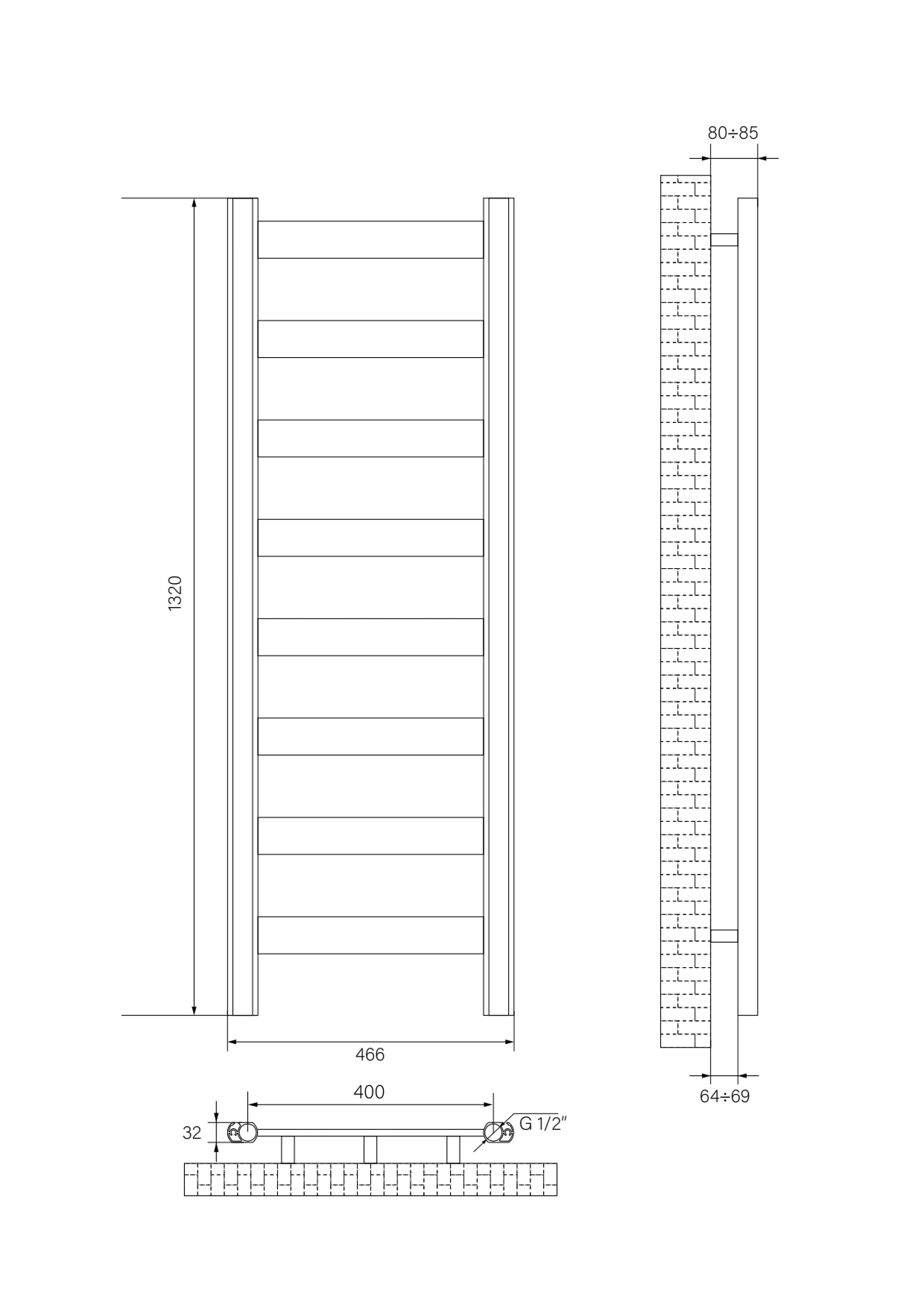 Oval Delux technische tekening 1320x466