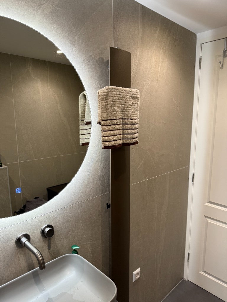 Klantfoto: Stilo · 1800×170 · urban taupe · haak